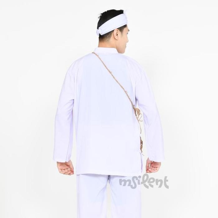 Kiwarioutfit - Baju Pangsi Putih Pencak Silat Baju Pangsi Sirwal Komprang Silat Pria Laki Laki
