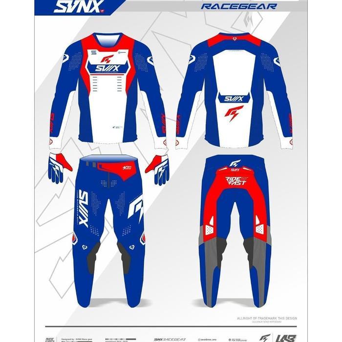 Promo Gearset Svnx Premium Jersey Set Motocross Svnx Original