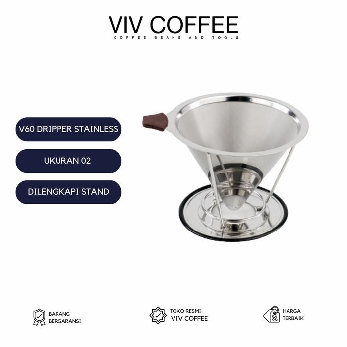 

V60 COFFEE DRIPPER METAL FILTER SIZE 02 - PAPERLESS