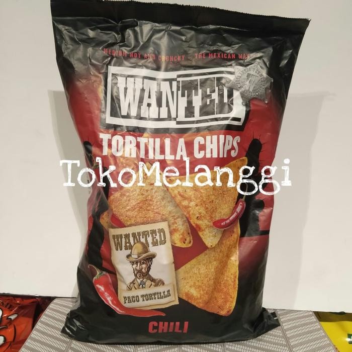 

WANTED TORTILLA CHIPS CHILI 450 GR POTATO CHIP 450GR