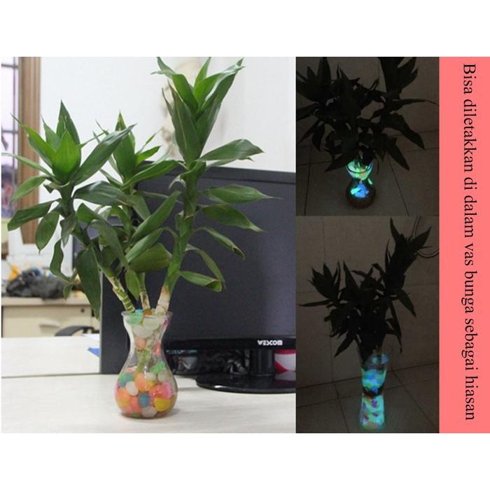 SM- Batu Hias Fosfor Gelap Nyala Glow in Dark Hiasan Tanaman dan Aquarium