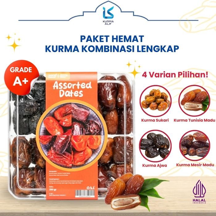 

TERLARIS Paket Hemat Kurma Mix Lengkap 4 in 1 Oleh Oleh Haji Umroh Cocok untuk Hampers READY STOCK