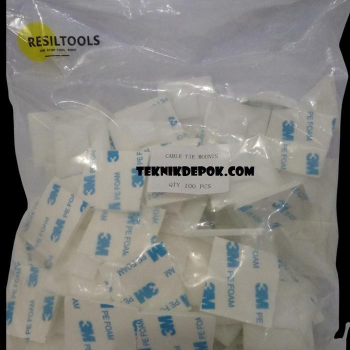 

Cable Tie Mounts 30 X30 Mm Pengikat Tali Tis Plat Kabel Tie Per100