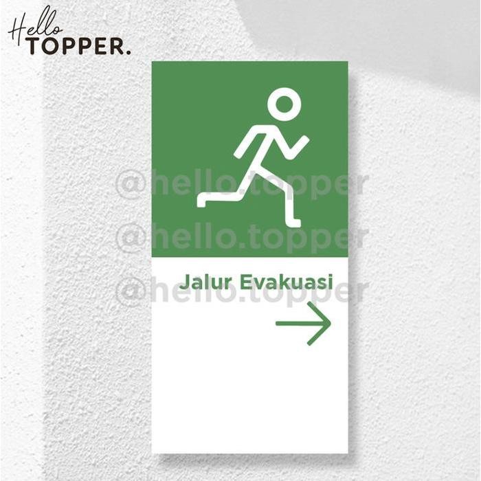 

SIGN BOARD AKRILIK UV PRINT JALUR EVAKUASI RAMBU PETUNJUK ACRYLIC SIGN