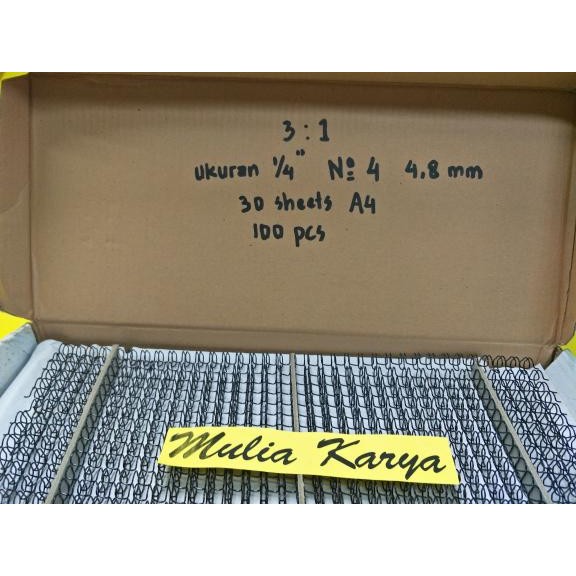 

SPIRAL KAWAT JILID A4 NO 4 UKURAN 1/4" 4.8 MM
