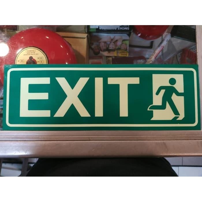 

AKRILIK ACRYLIC SIGN EXIT 30X10 GLOW IN THE DARK EXIT AKRILIK
