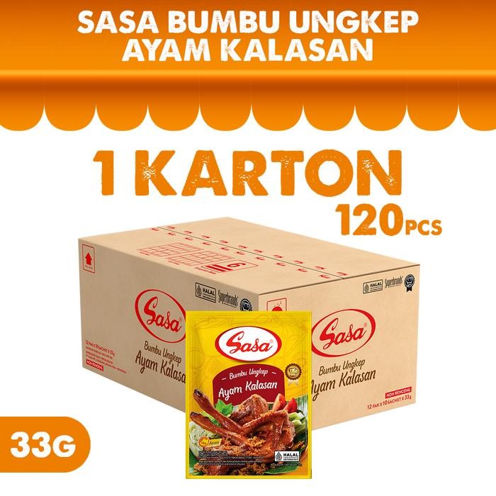 

SIAPKIRIM SASA Bumbu Ayam Kalasan 33gr - 120 Pcs (1 Karton) READY STOCK