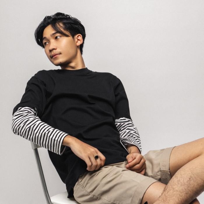 Kurt Double Layer Shirt Black/Strip