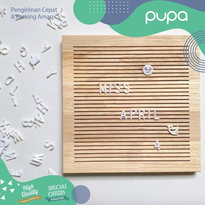

NEW PRODUK WOOD LETTER BOARD SET / PAPAN KAYU HURUF DEKORASI DIY, PAPAN NAMA BAYI ALAT MAINAN TUTI