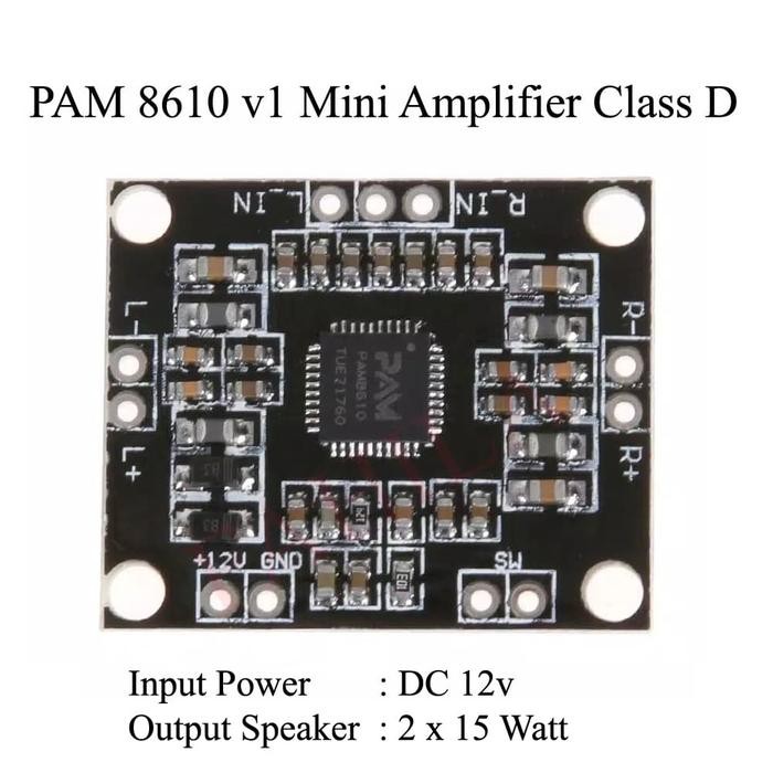 New Kit Modul PAM 8610 v1 Digital Amplifier Class D