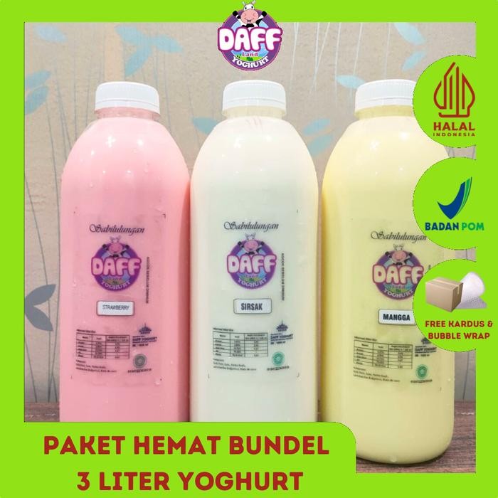 

Pilihan- Promo Paket 3 Liter Yogurt Rasa (Botol) Daff Yoghurt