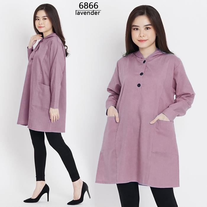 Femme Fatale - Dress Hoodie Wanita / Hoodie Cewek Casual Kancing Nyaman Panjang