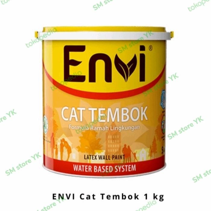 Terbaik Cat Tembok / Dinding Envi Latex 1Kg Putih - Brillian White 845 Indaco 100% Ori
