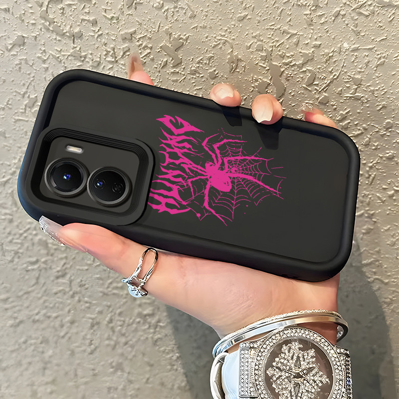 Casing Hp VIVO Y16 4G VIVO Y35 5G VIVO Y56 5G Case Casing Jaring laba-laba pola HP Kasing Silikon So