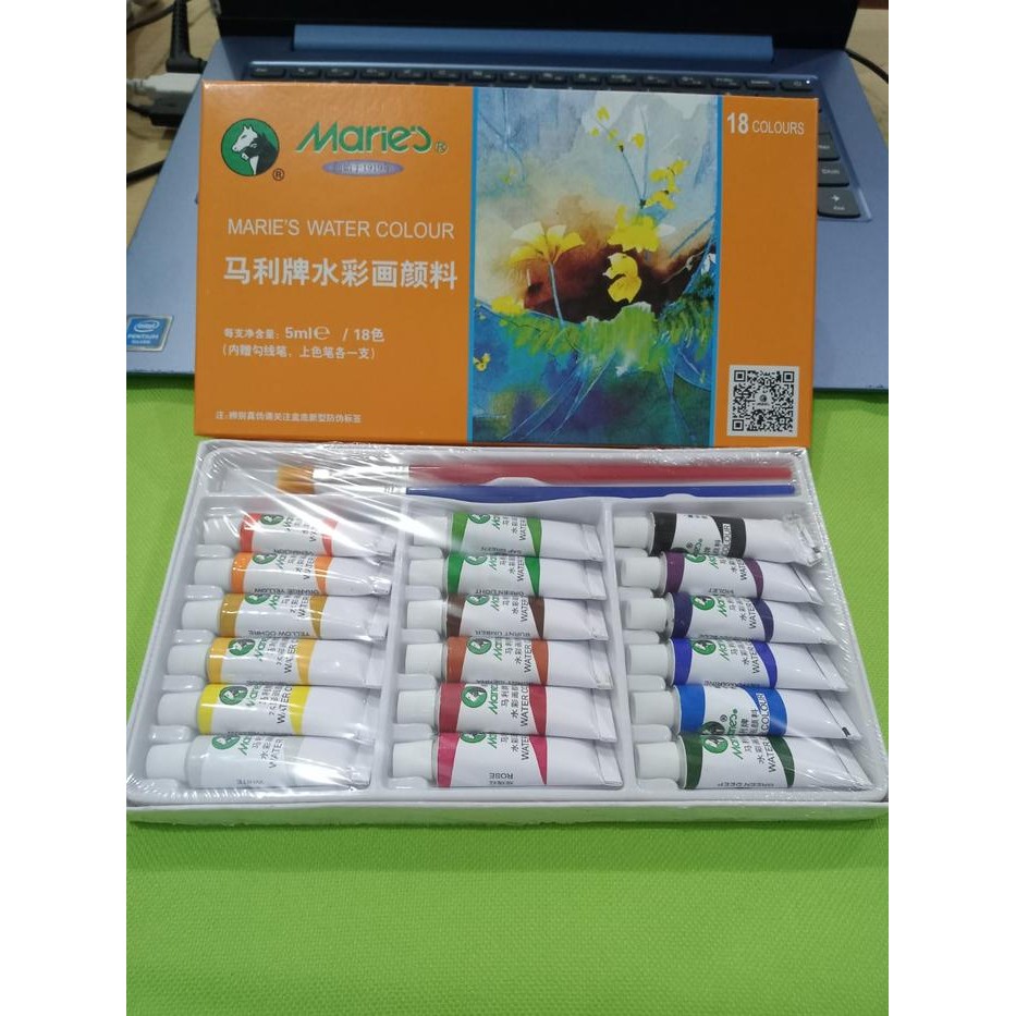 

Cat Air Marie'S Watercolor Set 18 Warna 5Ml Type E1327