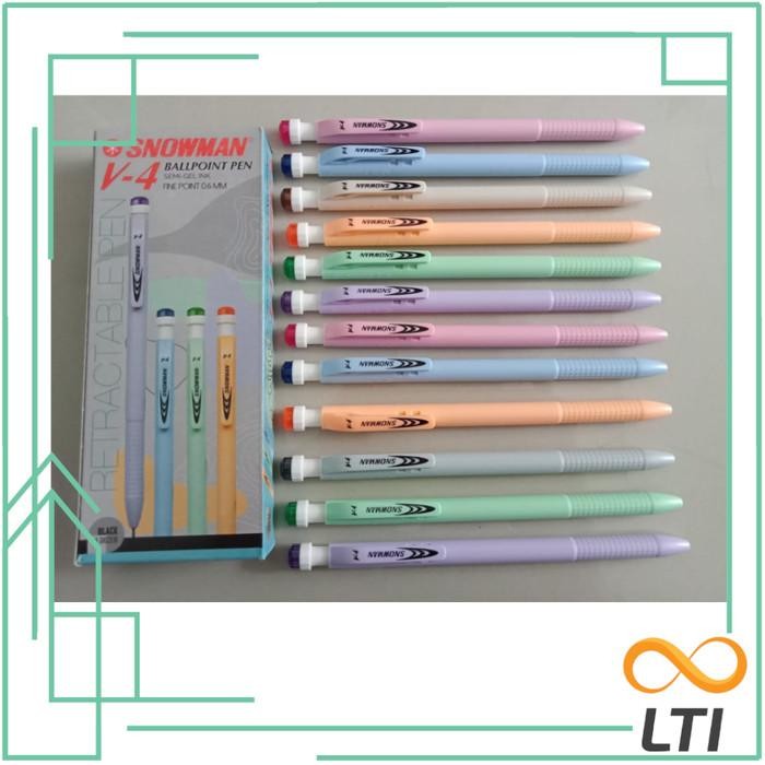 

OJ BARU Ballpoint / Pulpen / Pen Snowman V4 0.7mm bolpoint V 4 (LUSIN)