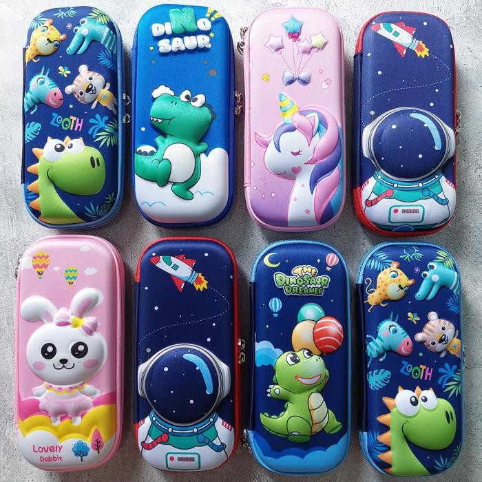 

OJ Kotak Pensil 3D Timbul Tempat Pensil Anak Sekolah TK SD Karakter Dino Astronot Unicron