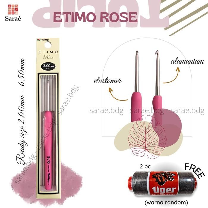 Pilihan- Tulip Etimo Rose Crochet Hook / Hakpen Rajut