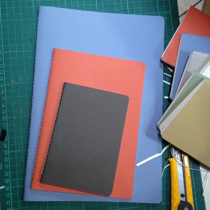 

New buku notebook polos A4 jahit custom kado handmade unik