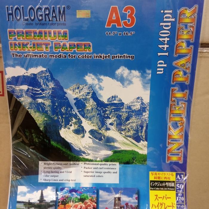 

Injek paper A3 120gsm Hologram