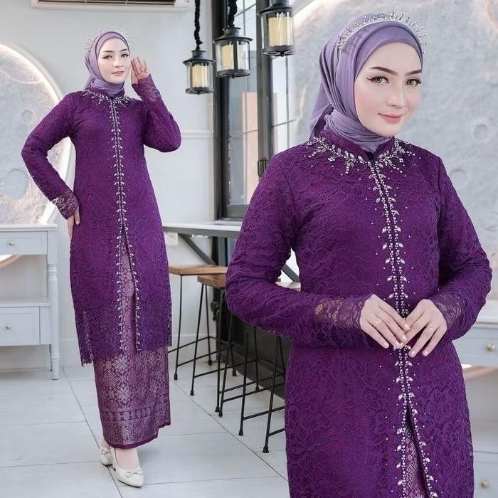 Pilihan- Kebaya Modern Tunik Payet Rok Songket Mewah Elegan - Kebaya Pesta - Kebaya Wisuda -