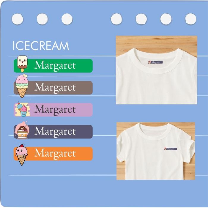 

New 50pcs STIKER KAIN NAMA TINGGAL SETRIKA/ Sablon Nama Strika