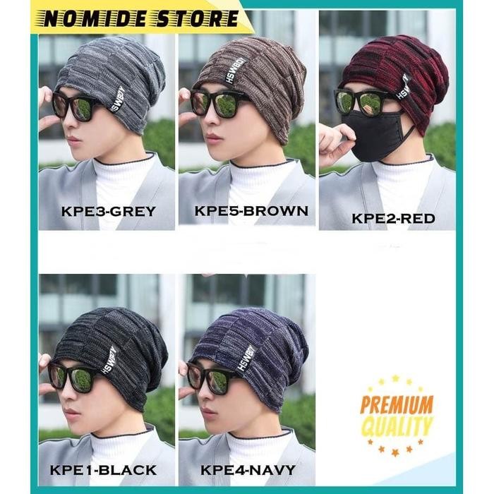 Pilihan- Topi Kupluk Beanie Hswboy Kupluk Wool Winter Kupluk Rajut Pria Wanita