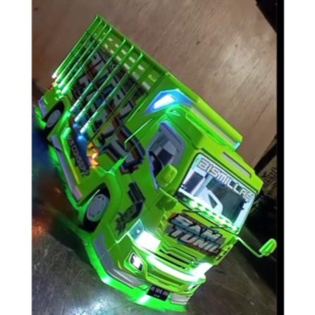 MINIATUR TRUK OLENG TRUK OLENG KAYU ASLI TRUK OLENG FULL VARIASI LAMPU