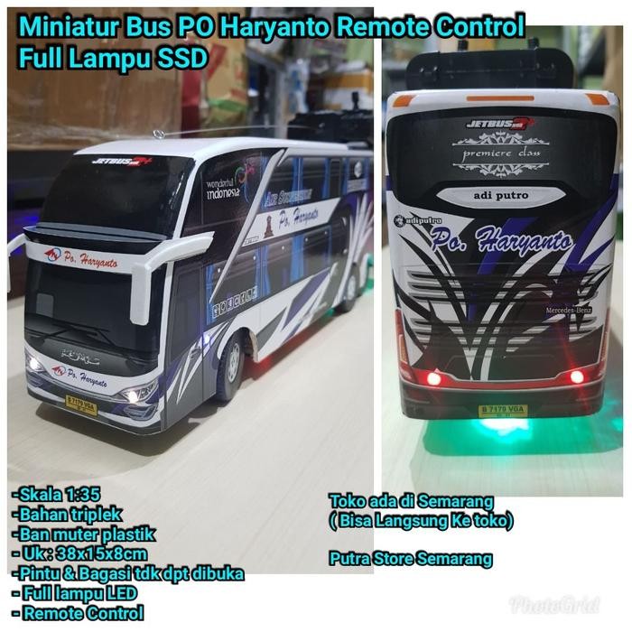 Pilihan- Miniatur Bus Hd Haryanto Remote Control Diecast Miniatur Bis Po Haryan