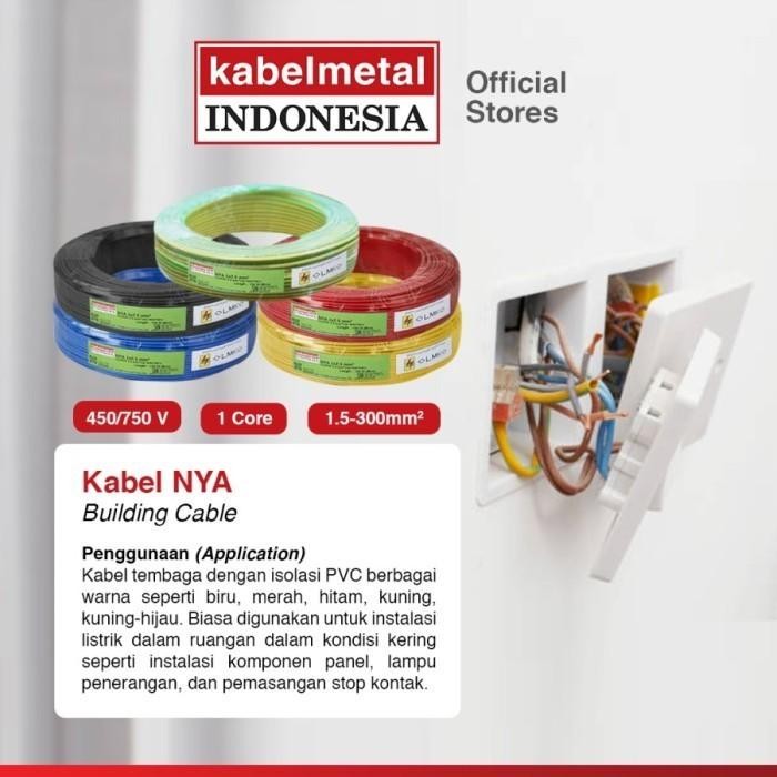 TERBARU KABEL METAL - KABEL NYA 50 MM KUNING HIJAU PER METER GROUNDING KMI SNI TERMURAH
