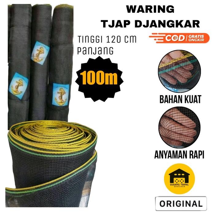 Jaring Waring Hitam Panjang 100 meter Jaring Pagar Tanaman Keramba Ikan Termurah