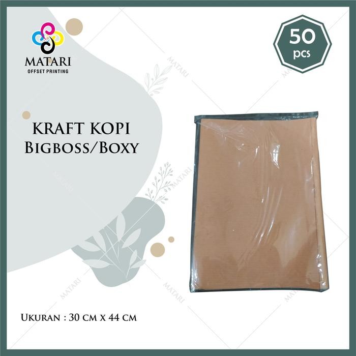 

New SAMPUL KERTAS KRAFT KOPI/COKLAT BIG BOSS (50 PCS)/SAMPUL BUKU TULIS