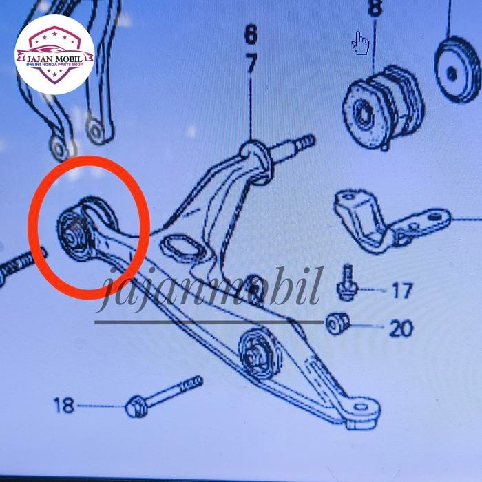 busing arm depan kecil civic ferio bosh arm depan bawah civic ferio bushing arm depan kecil civic fe