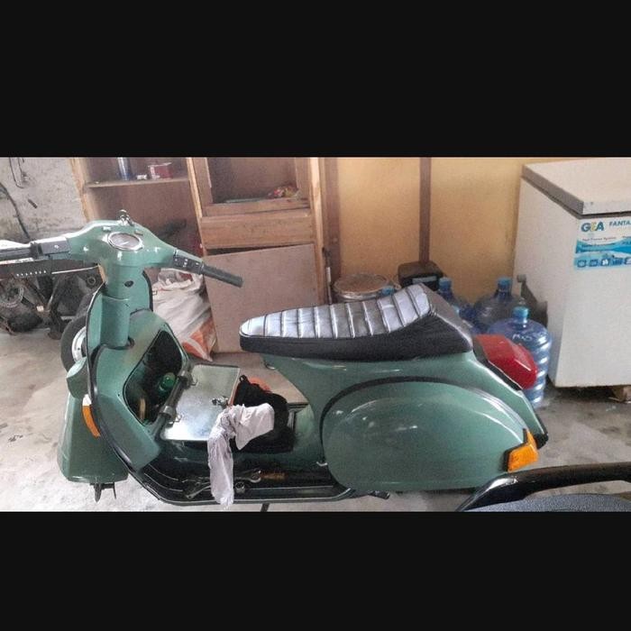 Jok Panjang Langsung Single Seat Vespa Excel T5 Super Sprint Px Caferacer Non Sabuk Racing Lokal