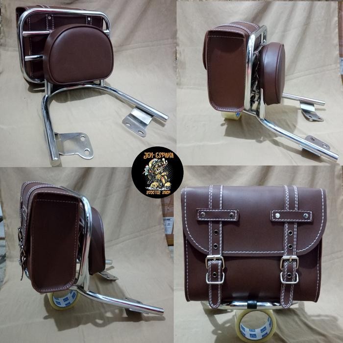 Back Rack Scoopy Plus Tas Dan Bantalan.. Aksesoris Honda Scoopy.. A