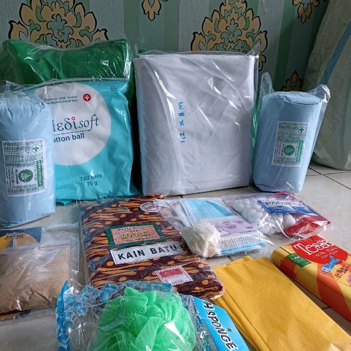 set lengkap perawatan jenazah type kain kafan super bayi anak kecil [kualitas terbaik]