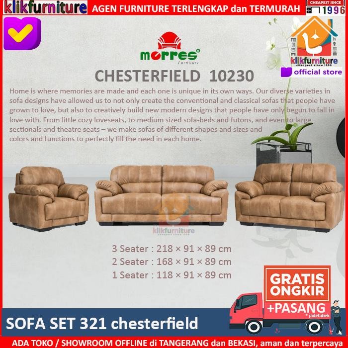 Terlaris MORRES Sofa 321 Oscar Wash CHESTERFIELD 10230