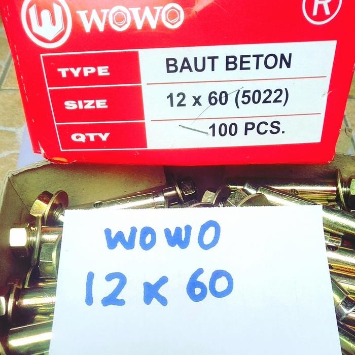 Dinabolt 12x60/Dinabolt WOWO 12x60/Baut Mur Tembok