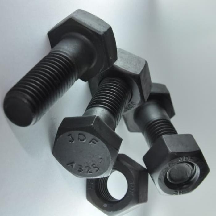 mur baut HTB A325 ASTM 5/8"3"/HEX BOLT a325+Nut 2H kunci 27