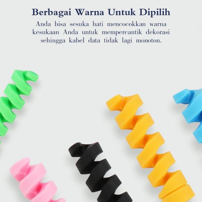 Selongsong Pelindung Kabel Penggulung Kabel Pengisi Daya Silikon Selongsong Pelindung Kerusakan