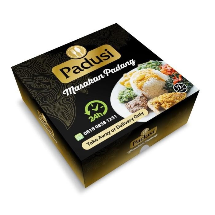 HANYA CETAK TUTUP Box/ Kotak Nasi/ 20 x 20 x 7/ Pisah