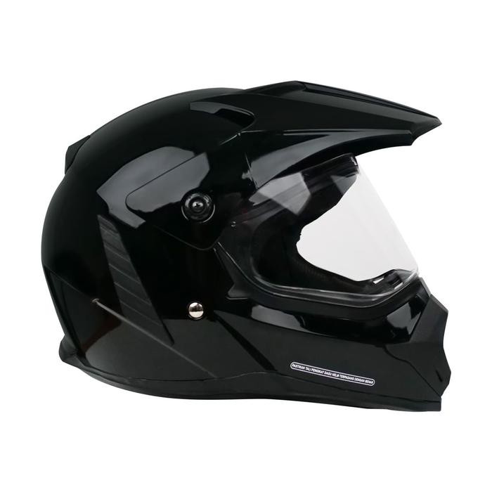 Cargloss Supermoto Helm Full Face - Deep Black