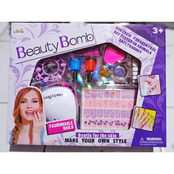 Beauty Bomb Mainan Anak Make Up Fashion Girl Lol Nail Art Kutek Kuku Untuk Usia 3+ Tahun Aman Tanpa
