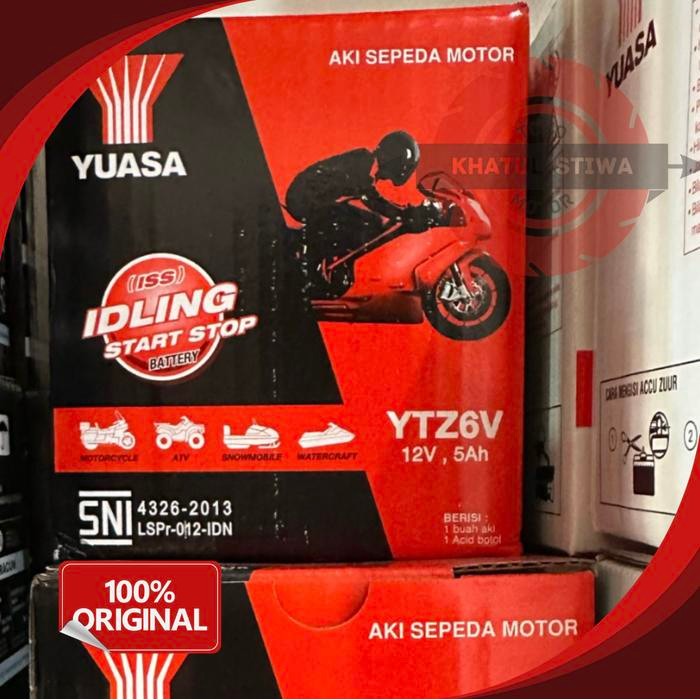 Aki Yuasa Vario 125 150 Nmax Pcx Satria Fu Cb 150R Cbr 150 Ytz6V Ori