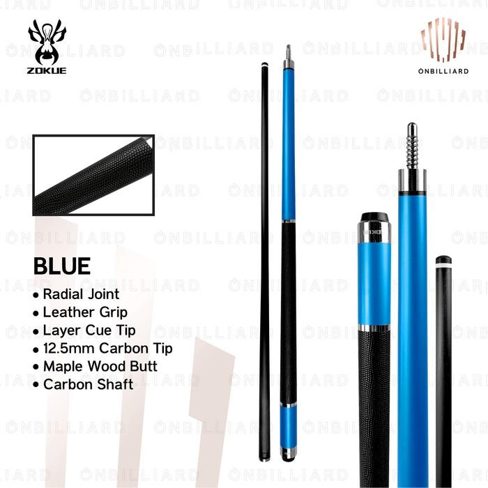 ZOKUE ELITE by KONLLEN Play Cue Stick Carbon Low Deflection Stik Billiard