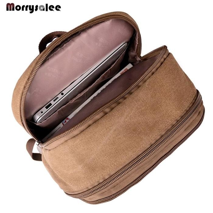 SIAPKIRIM Ransel Kanvas Pria Terbaru Klasik Tas Laptop 14 inch Sekolah Wanita READY STOCK