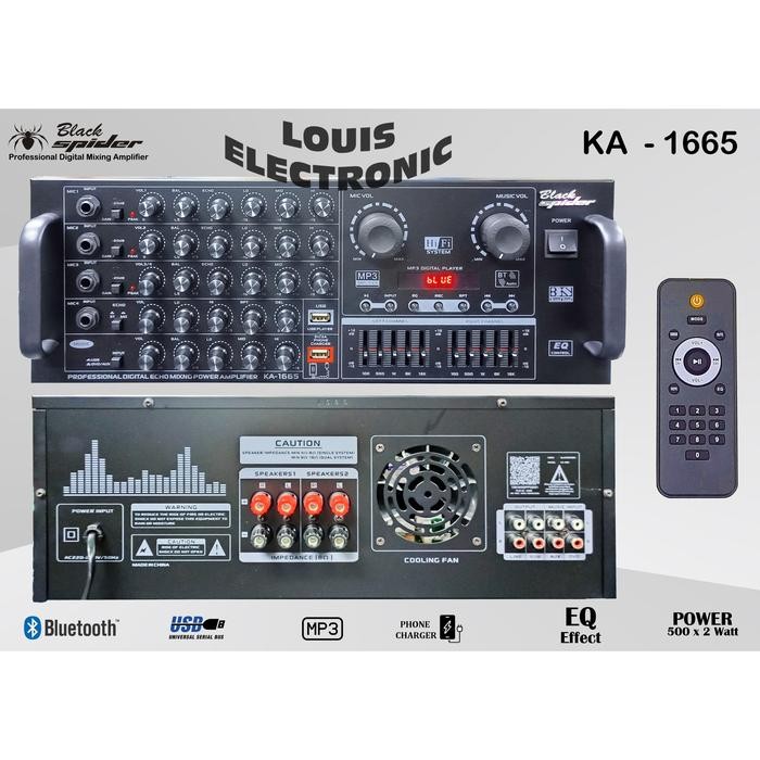 Amplifier Black Spider KA 1665 KA1665 Bluetooth ORIGINAL