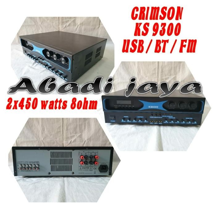 POWER AMPLIFIER 1200 Watt BLUETOOTH USB CRIMSON KS9300 KS 9300