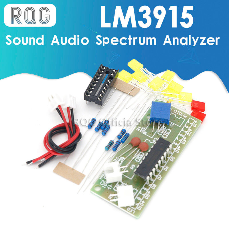 LM3915 10 LED Sound Audio Spectrum Analyzer Level Indicator Kit DIY Electoronics Soldering Practice 