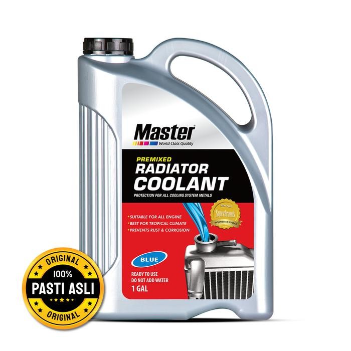Master Radiator Coolant Premixed Blue 1 Gal Air Radiator Mobil Tbk